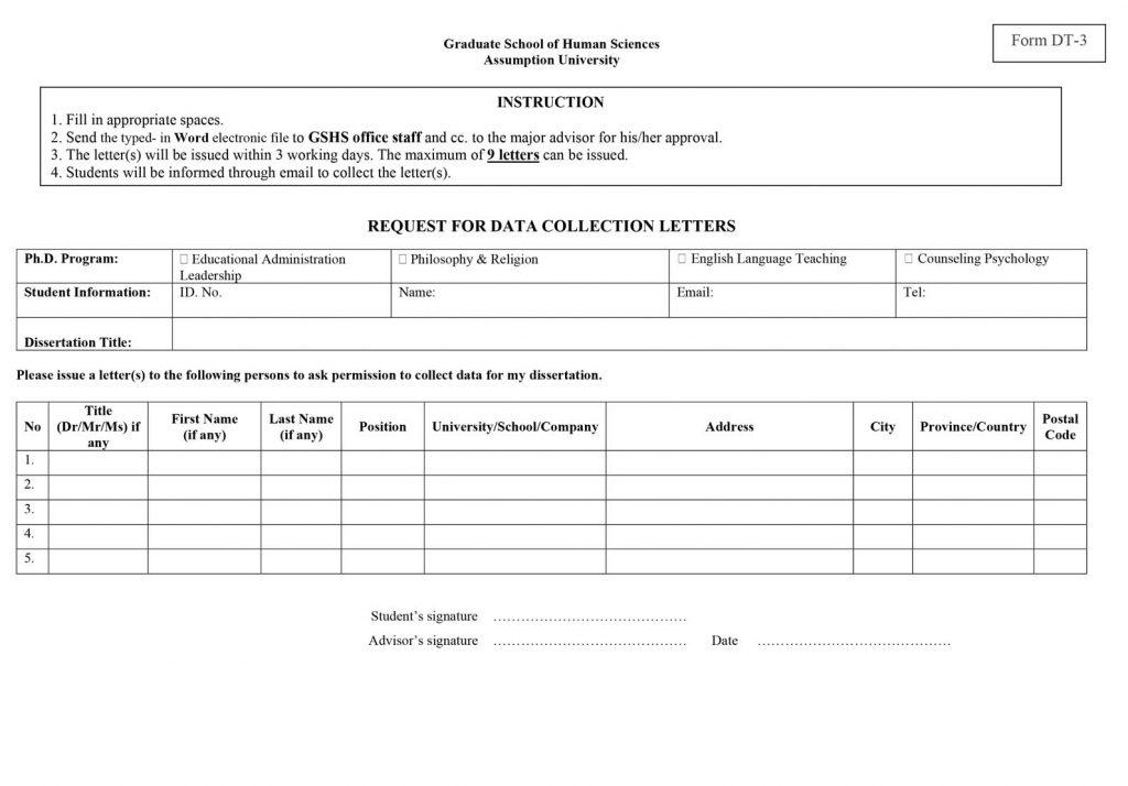 Form Downloads Graduate School of Human Sciences